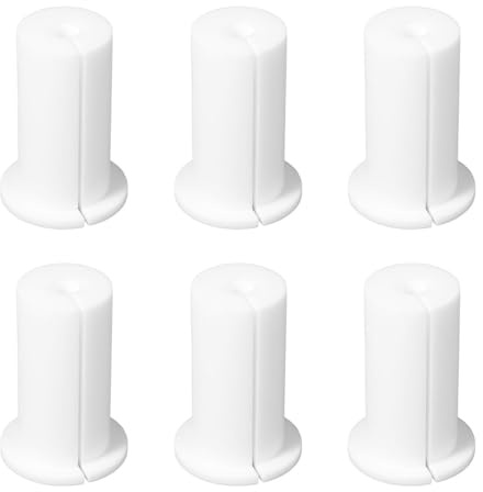 Laroal 6-pack kabelvägggenomföring Kabeldragningssats för 3/4-tums vägghål för Ethernet-kabel (38 mm längd, vit)