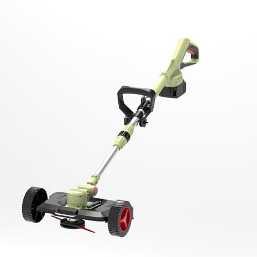 Rasentrimmer mit Akku und Unkrautbürste, Akku Rasentrimmer für Makita-Akkus mit 5 Klingentypen und 2 x 4.0Ah Bürstenlose Freischneider Akku für Garden Trimmen