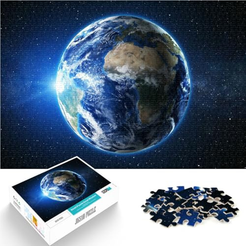 2000 Piece Jigsaw Puzzle for Adults Planet Earth out of Space Made of cardboard for age 14 years and over educational toys for learning Christmas Birthday Gifts 。size：70x100cm/27.5x39.3inch