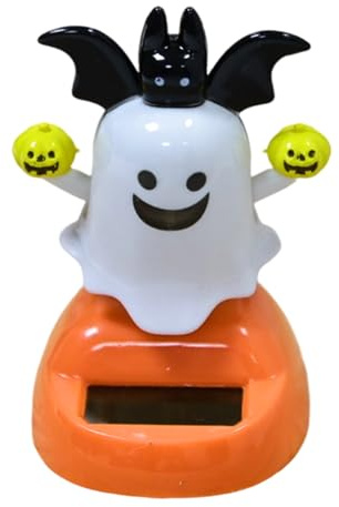 Générique Figurines Dansantes Solaires - Fantôme d'halloween à Énergie Solaire Tête Tremblante | Décorations Effrayantes et Oscillantes pour Maison Voiture Bureau Halloween