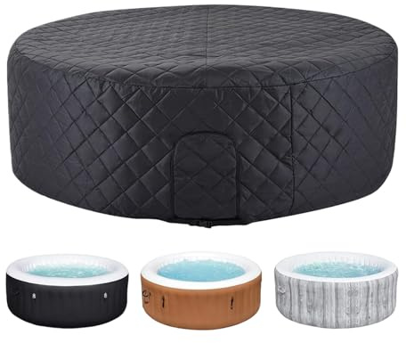 Uppblåsbart badtunna, runt uppblåsbart termiskt spa-skydd för vintern - skyddande pooltillbehör för kommersiellt underhåll kallt väder värmeskydd trädgård hem
