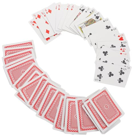 GARVALON Cartes À Jouer À Gros Caractères Pour Personnes Âgées Aide Visuelle Apprendre À Jouer Aux Cartes Produit À Points Adultes Aveugles Ou Malvoyants Tactiles En Couleur Aléatoire
