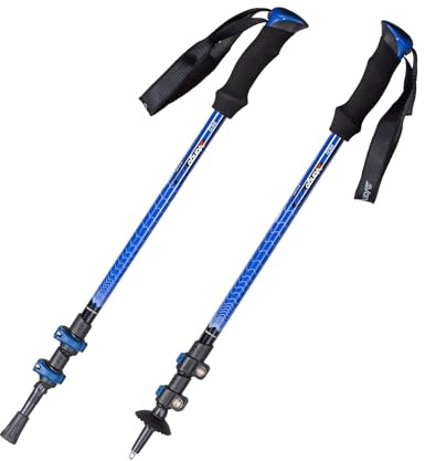 Vango Pico Walking Poles (Pair) – Duke of Edinburgh Recommended Kit – Adjustable Lightweight Aluminium Trekking Poles with Foam Handles, Quick Lock System & Tungsten Tips (Pico Walking Poles (Pair))