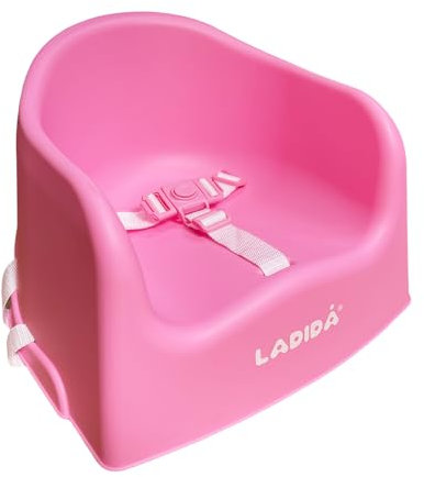 LADIDA Portable Booster Seat, Travel High Chair, Suitable for Feeding and Dining (Pink) 416