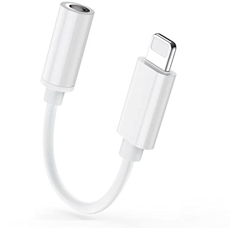 【Apple MFi Certificato】 Adattatore Cuffie iPhone Lightning a 3,5 mm,Adattatore Jack per Cuffie AUX Audio Auricolari Compatibile con iPhone 13 Pro/13/12/11/XS Max/XS/XR/X/8/8 Plus/7/7 Plus