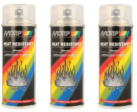 D.LINE MOTIP heat resistant Klarlack 400ml, 3-teiliges Set, Polyurethan (PU), Glänzend, Haushaltslack, Outdoor surfaces, Holz, Metall, Kunststoff, andere
