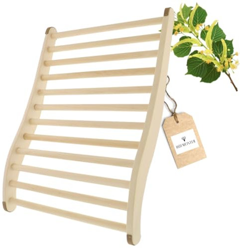 HOFMEISTER® Très grand support dorsal ergonomique pour bancs de sauna en bois de tilleul - Idéal comme cadeau pour les amateurs de sauna ! Convient pour les saunas en tonneau et les cabines de sauna