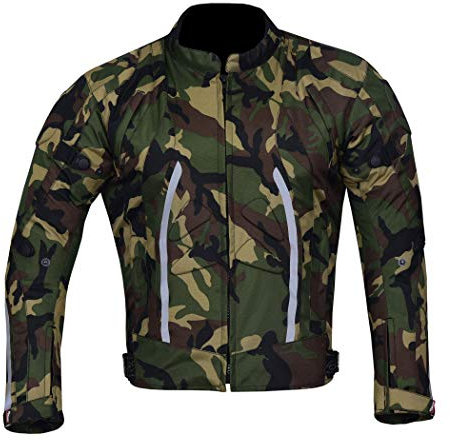 NORMAN Giacca da moto da uomo, impermeabile, protezione per scooter, Verde mimetico, L