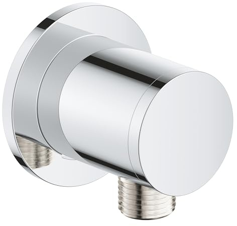 GROHE Vitalio Universal Wall Union with Shower Outlet Elbow 1/2 Inch Male Thread for Shower Hose, Chrome, 26963001