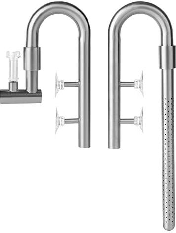 JARDLI Stainless Steel Lily Pipe Set – Premium Inflow & Outflow with Detachable Skimmer – Fish & Shrimp Safe, Easy Maintenance (17mm for 16/22mm (5/8'' i.d.) tubing)