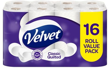Velvet Classic Quilted Toilet Tissue, Pack of 16