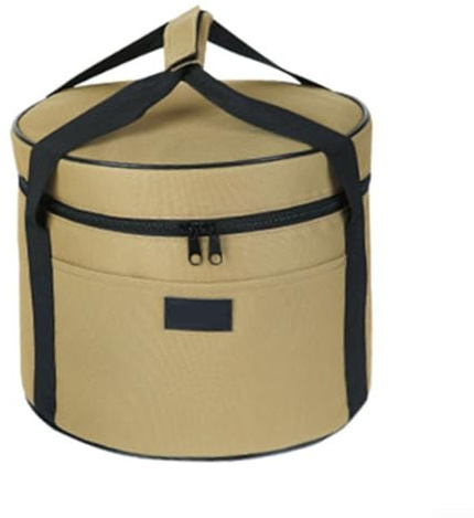 Borsa portaoggetti da campeggio all'aperto, borsa per il trasporto di pentole con manico, borsa da picnic impermeabile per campeggio, attività all'aperto e avventure (marrone)