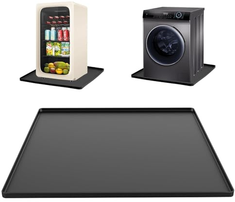 Lavadora de 60 x 60 cm, impermeable, de silicona, para protección del suelo, protección contra fugas, para lavadoras, secadoras, lavavajillas, frigoríficos, acondicionadores de aire