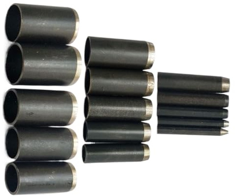 Qukoielly Set di Punzoni per Cuoio,15 Pezzi Attrezzo per Forare | Utensile Per Punzonatura Cuoio Per Pelletteria,Appassionati di Borse Creazione Costumi Sarti Designer Calzolai