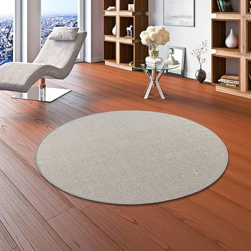DEKOWE Sisal Natur Teppich Grau Rund in 7 Größen, Größe:100 cm Rund