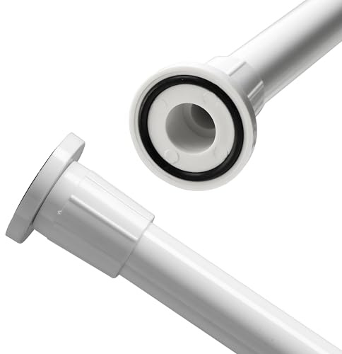 Croydex Telescopic Shower Cubicle Curtain Rod Extends from 700mm to 1220mm White