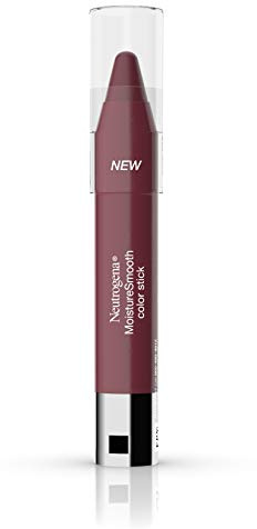 Neutrogena MoistureSmooth Color Stick for Lips, Moisturizing and Conditioning Lipstick with a Balm-Like Formula, Nourishing Shea Butter and Fruit Extracts, 80 Rich Raisin,.011 oz