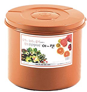 e-jen Premium Kimchi, Sauerkraut Container Probiotic Fermentation with Inner Vacuum Lid Round (2.1 gal/ 8L)