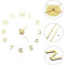 vidaXL 3D Wanduhr Modernes Design 100cm XXL Golden Wand Uhr Wandtattoo Deko