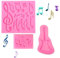 SIMUR Musik Noten Silikonform Backform, 3Pcs Musical Note Form DIY Kuchen dekorieren Fondant Silikon Zucker Craft Formen für Schokolade Fondant Torten Deko