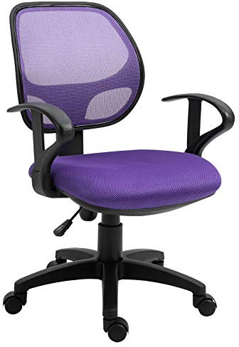 IDIMEX Kinderdrehstuhl COOL höhenverstellbar & Schwenkfunktion Lila mit bequemen Armlehnen und Wippmechanik [max. Belastbarkeit 100 kg]