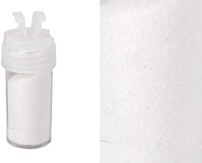 Creativery Glitzerpulver 0,26mm Dose 2,5x5,5cm mit Streudeckel Glitzerstaub Glitter Basteln Nailart Farbauswahl: weiß 029