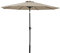 Panana Garden Parasol Sun Shade Outdoor Umbrella 8 Sturdy Ribs with Crank and Tilt Mechanism for Patio, Deck, Patio and Balcony (Khaki, 2.7M)