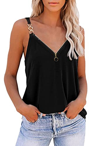 riou Camisetas Mujer Sin Tirantes Baratas Elegante Verano Blusas y Camisas Camisola Recortado Casual Sexy Tanktops Deportivos MáS Suave Cómodo Adolescente Tops Regalo Originales