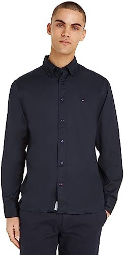 Tommy Hilfiger CORE FLEX POPLIN RF SHIRT Freizeithemden Herren, Blau (Desert Sky), XXL