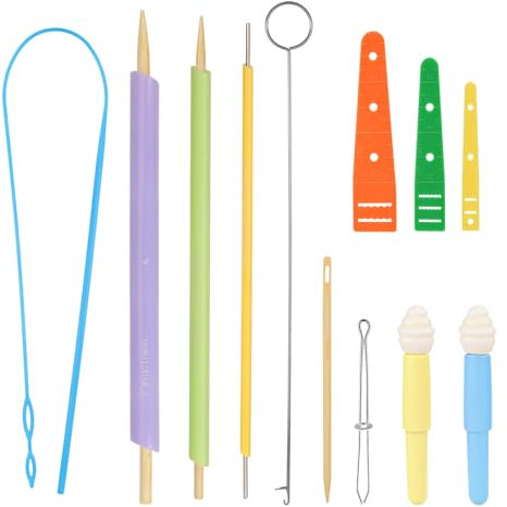 15pcs Quick Turn Fabric Set, Quick Turn Fabric Tube Turning Tool Multifunctional Fast Turn Tube Turners for Sewing Fabric Tube Turning Kits for Crafts DIY Knitting Accessories