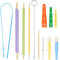 15pcs Quick Turn Fabric Set, Quick Turn Fabric Tube Turning Tool Multifunctional Fast Turn Tube Turners for Sewing Fabric Tube Turning Kits for Crafts DIY Knitting Accessories