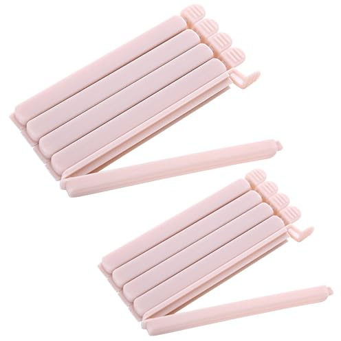 jatimdotin 10 Pezzi Chiudi Sacchetti, 15/12 cm Mollette Chiudi Sacchetti Clip, Chiudi Sacchetti Cucina Riutilizzabile, per Cucina Caramelle Snack Noci Patatine(Rosa)