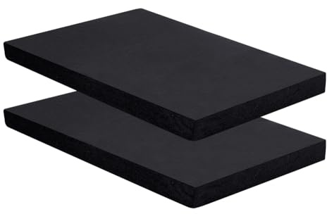 OLYCRAFT 2 stycken termoform formskumplatta, svart, 30 x 20 x 2,5 cm | Termoform-skum, flexibel plastplatta, böjbara termoplastiska plattor, för gör-det-självare hantverk formplattor
