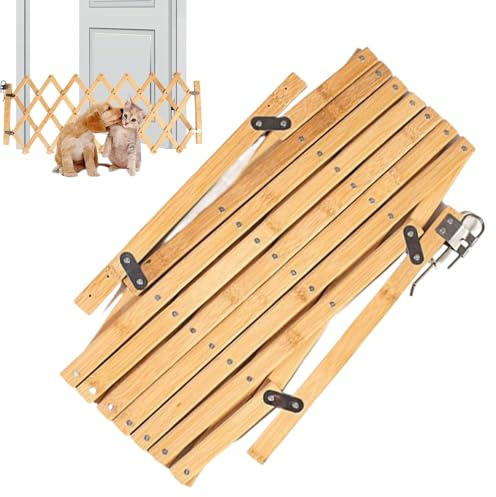 Reja para Perros De Interior - Barrera De Seguridad,Cerramiento Plegable De Seguridad para Escaleras Niños Bebés Gatos Cachorros