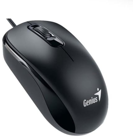 Genius DX-110 - Ratón USB óptico 1000DPI ambidextro, Multicolor