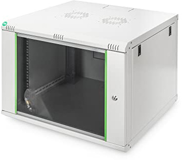 DIGITUS Netzwerkschrank - 19 Zoll Rack - 7HE - Wandmontage - 600mm Tiefe - Traglast 60kg - Dynamic Basic Serie - Grau
