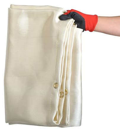 4 Feet x 6 Feet Welding Blanket Fire Flame Retardant Fiberglass Safety Shield Grommets