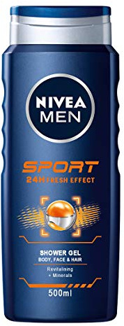 Nivea Men Duschgel für Körper, Gesicht & Haar, Flasche, Sport(1 x 500 ml)