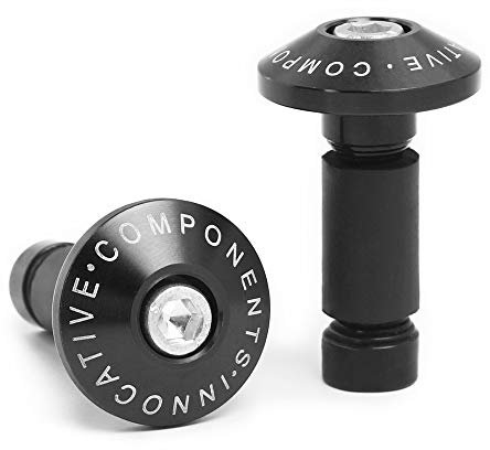 CXEPI Terminali Manubrio Universale - per Manubri da Ø22mm (7/8) (esterno) - Contrappesi per Moto Mtb Bici,Nero