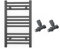 Myhomeware 300mm Wide Straight Anthracite Grey Heated Bathroom Towel Rail Radiator With Valves For Central Heating UK (With Straight Valves, 300 x 600 mm (h))