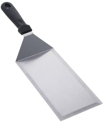 gifthub Kochspatel, Edelstahl, verdicktes Grillwerkzeug, Edelstahl-Grillspatel, Steakspatel, Haushaltsspatel, Grillschaufel, Bratwender, Silber, 30 cm, 32 cm, 37 cm (Stil 3)