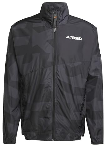 adidas Men's Terrex Multi Printed Wind Jacket, black/carbon, XS