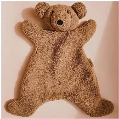 Teddy Bear Lovey Comforter Toy for Babies, Snuggle Toy Baby Girl & Boy, Nursery Soft Little Lovie for Newborns and up, Cuddly Plush Security Blanket Infants 0-6 Months, 12inch (Brown Bear)