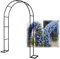 Gartenpavillonbogen, 2,2 m H x 1,2 m B, 2,3 m H x 2,0 m B, Pavillonbogen aus Eisen, Hochzeitsbogen-Pergola, Kletterpflanze für Garten, Rasen, Hinterhof, Terrasse, Schwarz (Schwarz 300 x 220 x 40 cm)