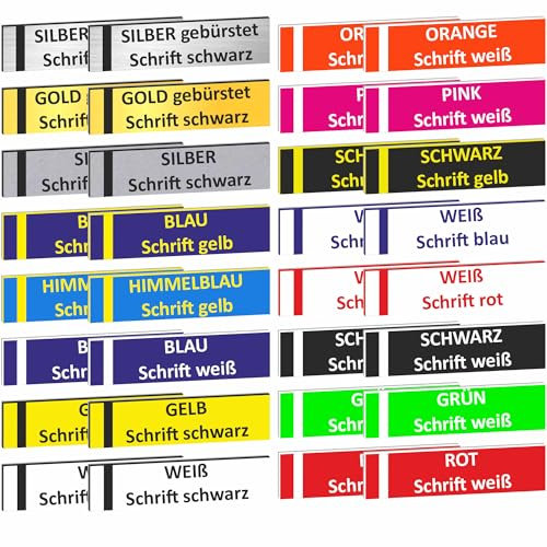 KIWISTAR UG - 2 plaques de sonnette personnalisées dès 60x15 mm - autocollantes - gravure incluse - plaques de nom pour boîte aux lettres ou porte - étanches - résistantes aux UV