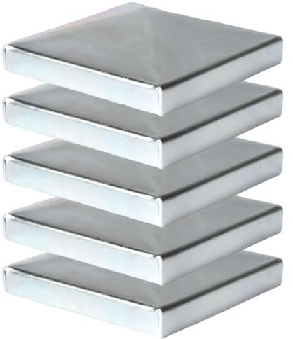 ATTAS Pfostenkappen 8x8 cm (5 Stück) – Verzinkt – Abdeckkappen aus Metall für Holzpfosten & Metallpfosten – 80x80 mm Stahl Kappe in Pyramidenform – Zaunpfosten Schutzkappe