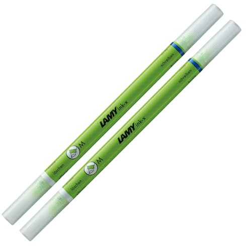 LAMY ink-x Lot de 2 effaceurs en plastique avec pointe effaceur et pointe de correction – Uniquement pour effacer l'encre bleu roi