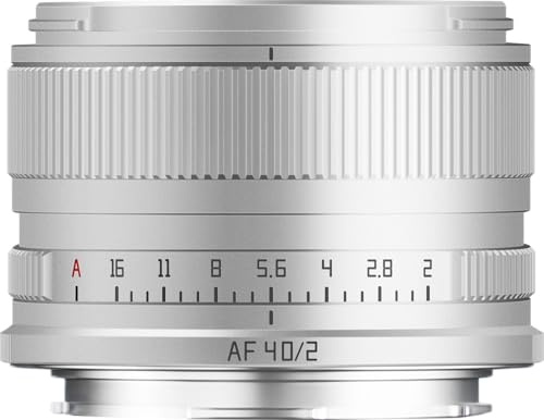 TTARTISAN AF 40mm F2 L Mount Vollformat Autofokus Objektiv, Große Blende Kompaktes Leichtes Kameraobjektiv Kompatibel mit L Mount-Kameras (Silber