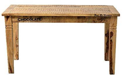 SIT-Möbel Rustic 1914-04 Tisch, ca. 4 Sitzplätze, aus Mangoholz, Antik, braun, Wortprints, 140 x 76 x 70 cm