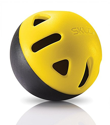 SKLZ Impact Limited-Flight Practice Baseball, Softball, and Mini Balls (Baseballs, 12 Pack), Yellow, Black